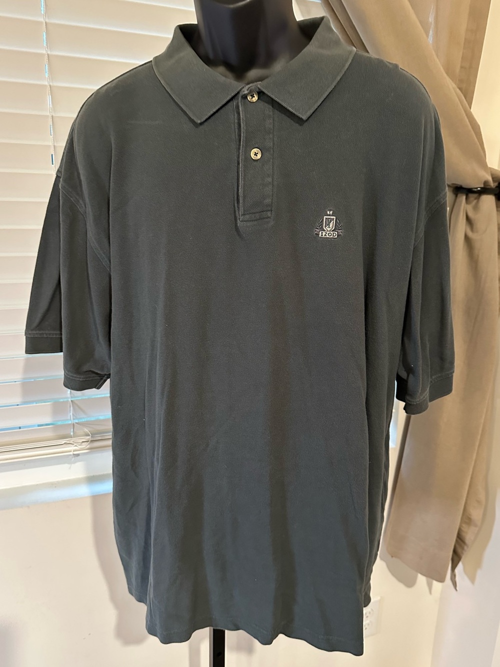 Y2K IZOD Men's Dark Green Polo Shirt